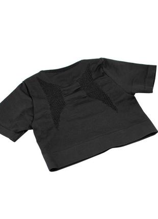 ✅ комплект жіночий лосини і топ lesko jane the queen 101 black-grey s для фітнесу занять спортом gold3 фото