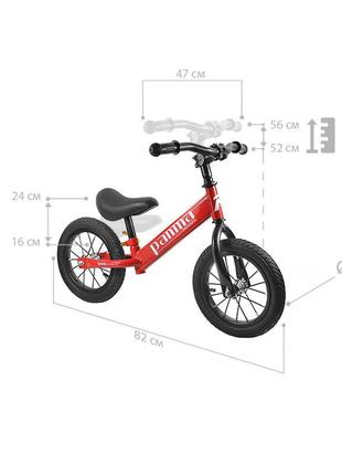 Беговел panma bt-dz-07 red велобіг від дитячий велосипед без педалей (sku_7316-27587)5 фото