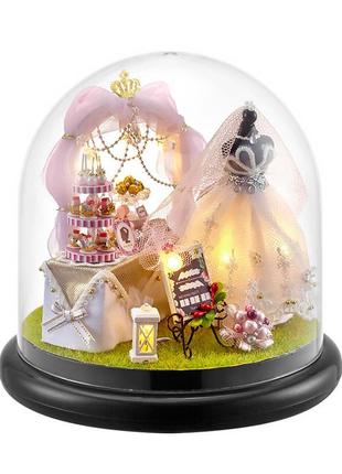 Кукольный дом diy cute room zqw-2022 день свадьбы детский конструктор под куполом (gold_8181-30139)