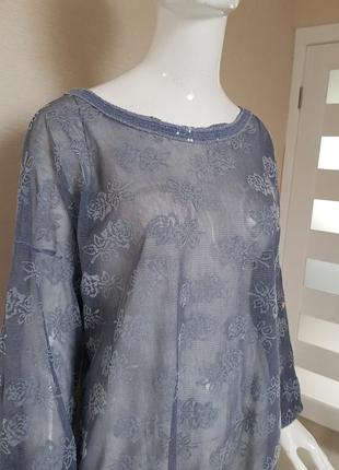 Стильна італійська блуза сітка3 фото