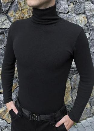 Гольф мужской на флисе черного цвета 153972l gl_552 фото