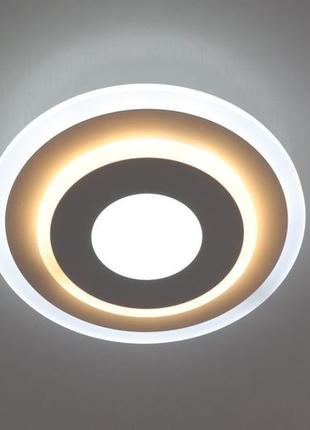 Светильник потолочный led светодиодная led люстра потолочная люстра с rgb подсветкой 2245/250-wh белый 4 gl_55