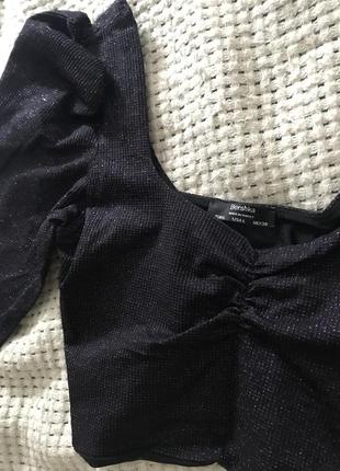 Праздничный топ bershka с люрексом