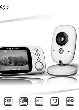 Видеоняня baby monitor vb603 с обратной связью, беспроводная, hd720p, 3.2" дисплей, датчик температуры2 фото