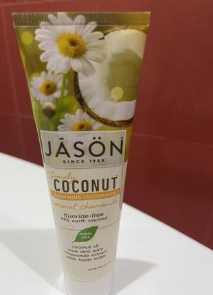 Jason natural, simply coconut, заспокійлива зубна паста1 фото