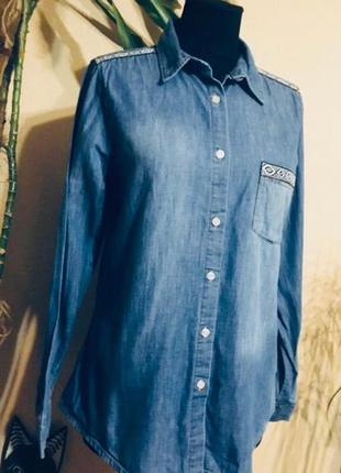 🔥 рубашка 🔥 рубашка блуза джинс джинсовая фирменная george3 фото