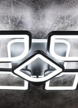 Люстра потолочная led светодиодная led люстра потолочная люстра с пультом управления a2281/4+1s-rgb-bk ч va_33