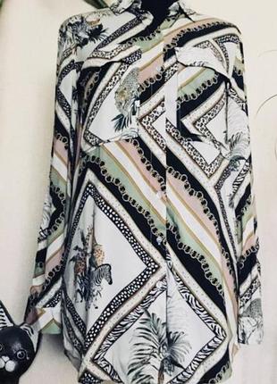 🔥 сорочка 🔥 рубашка блуза бренд тваринний принт анімалістичний