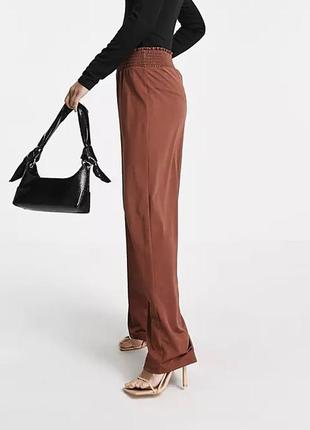Широкие брюки палаццо asos с эластичной талией