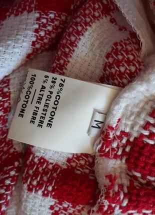 Стильні брендові білі в червону клітинку твідові шорти вільного крою motel9 фото
