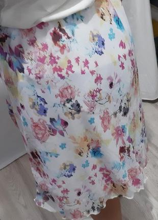 Летняя юбка с цветами3 фото