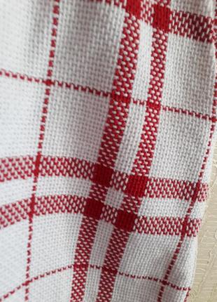 Стильні брендові білі в червону клітинку твідові шорти вільного крою motel4 фото