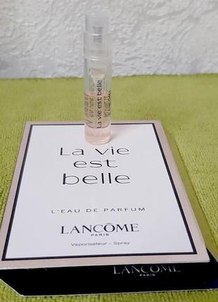 Lancome la vie est belle💥оригінал мініатюра пробник mini spray 1,2 мл книжка