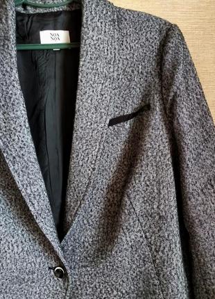 Свободный шерстяной пиджак жакет блейзер в елочку noa noa3 фото