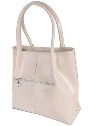 Красивая женская сумка классическая кожзам 774 беж тауп2 фото