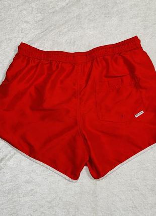 Классные стильные плавки / пляжные брендовые шорты jack &amp; jones красного цвета2 фото