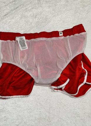 Классные стильные плавки / пляжные брендовые шорты jack &amp; jones красного цвета4 фото