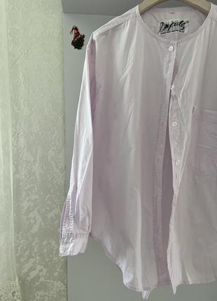 Крутая котоновая лиловая рубашка asos2 фото