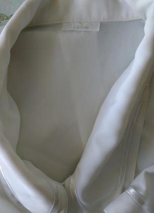 Р 14-16 / 48-50-52 белая блуза блузка нарядная кофточка4 фото