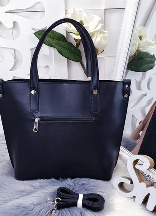 Дуже стильна сумочка, колір пудра+чорний3 фото