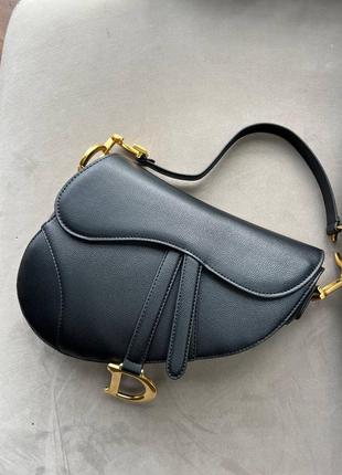 Сумка кожаная в стиле dior saddle3 фото