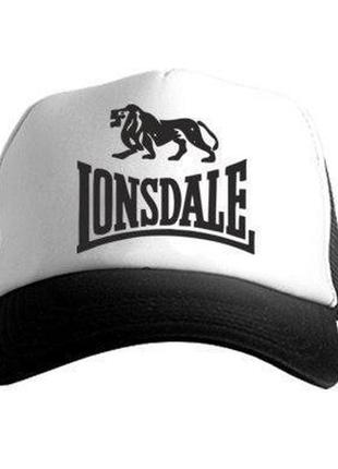 Кепка тракер лонсдейл (lonsdale), летняя с сеткой черная