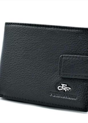 Мужской кожаный кошелек weatro портмоне чёрный   8 х 11 х 2 см (drm_296539)