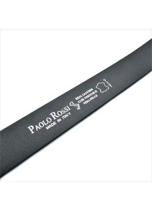 Мужской кожаный ремень weatro пояс чёрный   пряжка классическая 110-130 см (drm_296597)4 фото