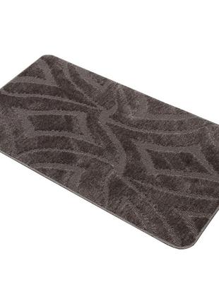 Набір килимків у ванну кімнату rubin mono 3054 6203 antracite 60x100 + 60x50 см темно сірий4 фото