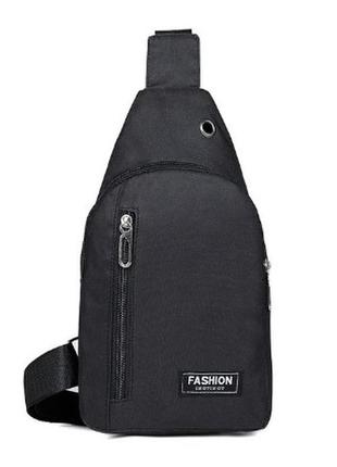 Женская нагрудная нейлоновая модная водонепроницаемая сумка через плечо на одно плечо fash inst black