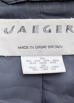 Jaeger asia стильный удлиненный пиджак блейзер шелк/шерсть 12/м/l6 фото