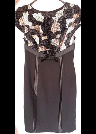 Женское платье, классическое, нарядное темное платье