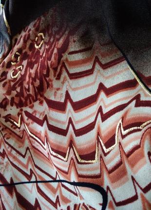 Р 16/50-52 красива ошатна блуза блузка кофточка в принт6 фото