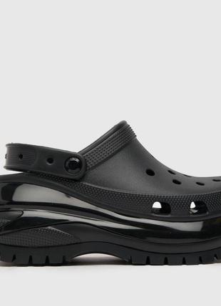 Crocs classic mega crush clog black женские сабо крокс краш 36 37 38 39 w6 w7 w8 w9