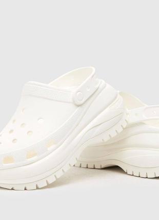 Crocs classic mega crush clog white женские сабо крокс краш 36 37 38 39 w6 w7 w8 w9