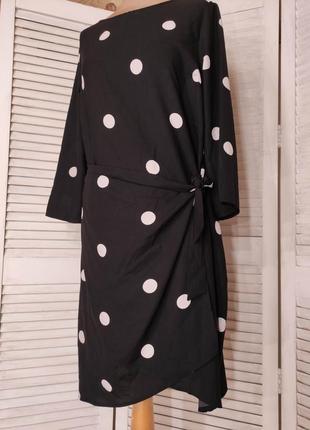 Платье на запах/ платье в горошек