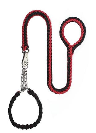 Нашийник taotaopets 152217 black+red з повідцем для собак контролер 135*3 см (k-397s)