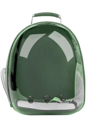 Рюкзак-переноска для кошек taotaopets 253304 panoramic green 35*25*42cm с иллюминатором