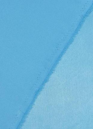 Тканина креп-сатин темно-блакитний2 фото