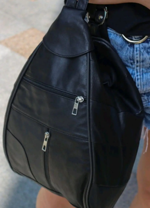 Сумка-рюкзак на подкладке натуральная кожа турция 3цвета rin1359-170300fiве1 фото