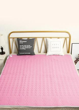 Электропростынь lesko stt180*150 см pink одеяло с подогревом от сети 220 вольт2 фото