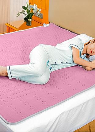 Электропростынь lesko stt180*150 см pink одеяло с подогревом от сети 220 вольт3 фото