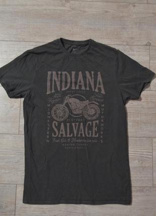 Чоловіча футболка мото indiana salvage / s розмір