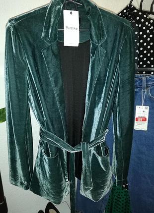 Оксамитовий жакет смарагдовий колір