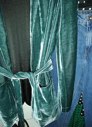 Оксамитовий жакет смарагдовий колір