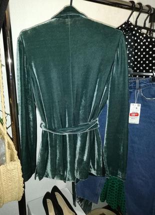 Оксамитовий жакет смарагдовий колір