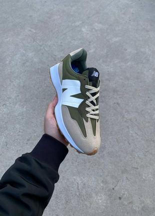 Чоловічі кросівки new balance 327 у хакі-бежевому кольорі,стильні кросівки на кожен день