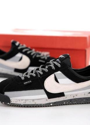 Мужские кроссовки nike cortez x union l.a black grey 41-42-43-44