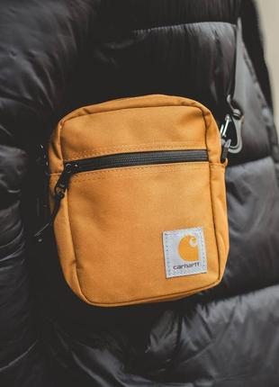 Барсетка carhartt желтая мужская, сумка кархарт мессенджер через плечо женский2 фото