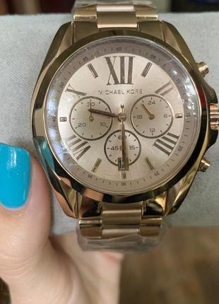 Michael kors годинник оригінал mk5503 rose gold bradshaw 42 mm oversized4 фото